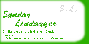 sandor lindmayer business card